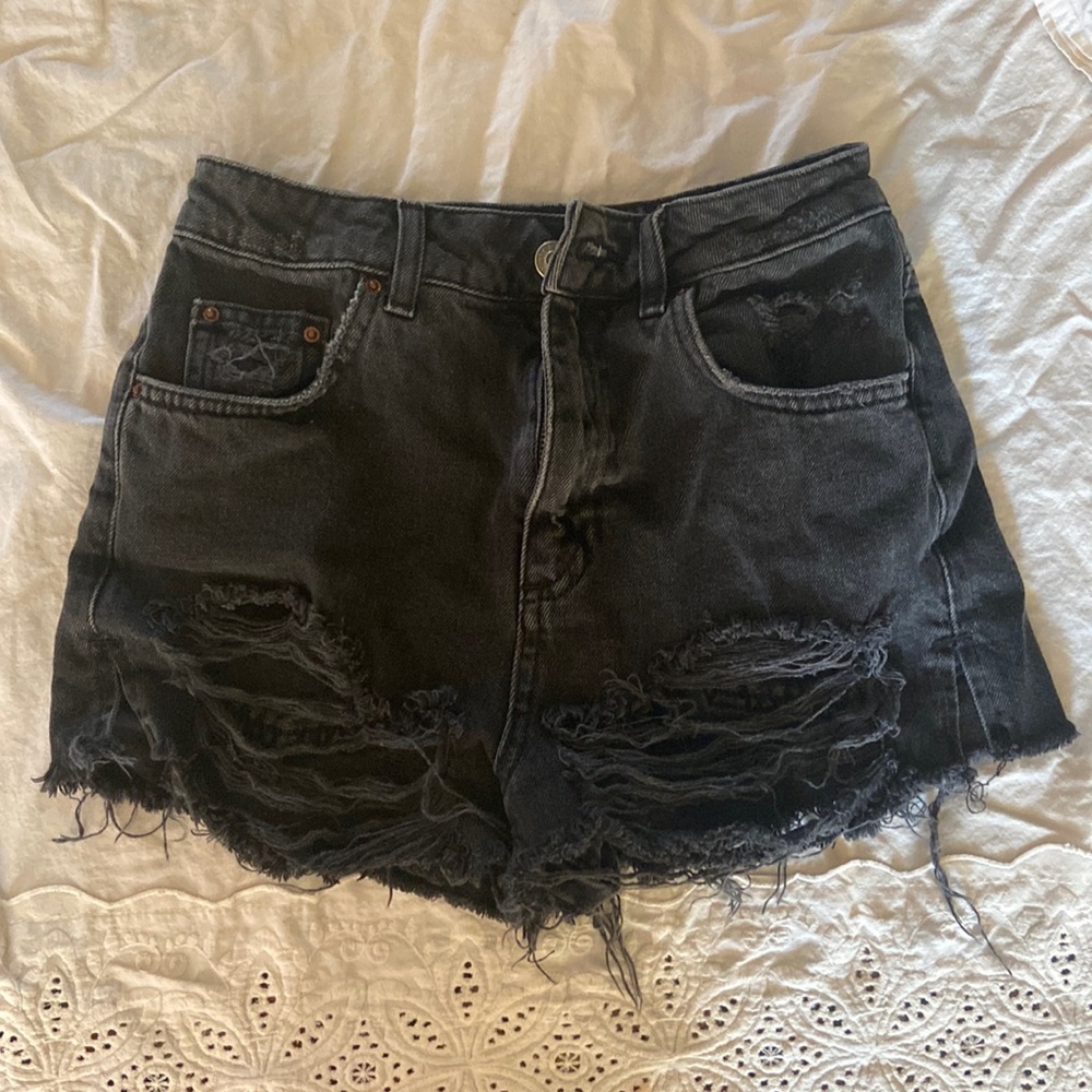 Top shop moto black shorts,